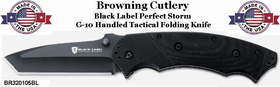Browning Cutlery BR320105BL Black Label Perfect Storm Tactical Folding Knife
