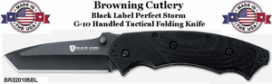 Browning Cutlery BR320105BL Black Label Perfect Storm Tactical Folding Knife