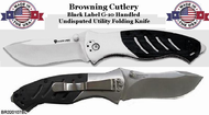 Browning Cutlery BR320107BL Black Label Undisputed Tactical Folding Knife