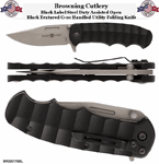Browning Cutlery BR320179BL Black Label Steel Duty Assisted Open Folder Knife