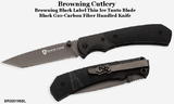 Browning Cutlery BR320185BL Black Label Thin Ice Coyote Black G-10 scales and carbon fiber bolstered Knife