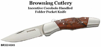 Browning Cutlery BR3220245 Browning Incentive Cocobolo Handled Folder Pocket Knife