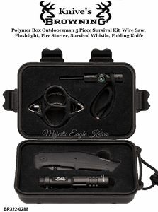 Browning Cutlery BR3220288 Browning Outdoors-man 5 Piece Survival Kit 