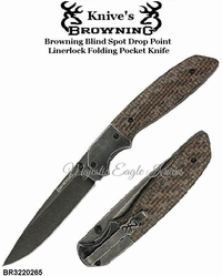 Browning Cutlery Browning BR322-0265 Browning Blind Spot Drop Point Linerlock Folding Pocket Knife