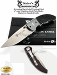 Browning Knive's BR320134BL Browning Black Label Turning Point 3" 440C Stainless Steel Plain Blade, Black G10 Handled Knife