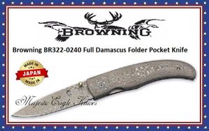 Browning Knives BR322-0240 FULL DAMASCUS &#8203;Pocket Knife