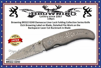 Browning Knives BR322-0240 FULL DAMASCUS ​Pocket Knife