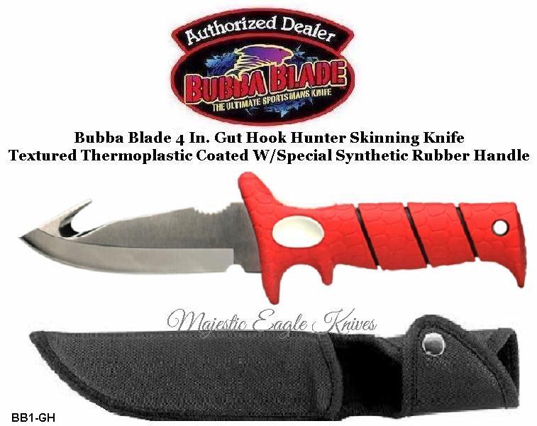 Bubba Blade BB1GH 4 In. Full Tang Gut Hook Huntining Knife & Sheath