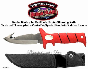 Bubba Blade BB1-GH 4 In. Full Tang Gut Hook Huntining Knife & Sheath