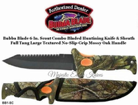 Bubba Blade -BB1-SCMO 6 In. Full Tang Scout  Mossy OakĹ˝ Break-Up Country Hunting Knife & Sheath