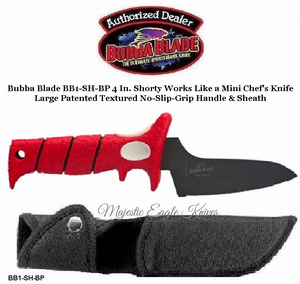 Bubba Blade -BB1-SH-BP 4 In. Shorty. Full Tang Shorty Huntining Knife & Sheath