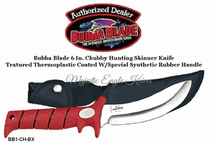 Bubba Blade Knives BB1-CH-BX 6In. Full Tang Chubby Hunter Skinner Knife & Sheath