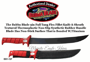 Bubba Blade Knives Full Tang Flex Fillet Knife BB1-12F Flex 12 inch Flex Blade Fillet Knife