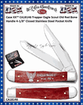 CA18146 Case XX� Trapper Eagle Scout Old Red Bone Handle 4-1/8" Closed Stainless Steel Pocket Knife 