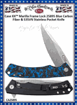 CA25895 Case XX� Marilla 4-3/4" Closed 3-3/8" Locking Drop Point Blue Marbled Carbon Fiber and Black Aluminum Handle & S35VN Stainless Pocket Knife 