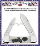 W.R. Case & Sons Cutlery CA52271 Case XX™ Harley Davidson Canoe Smooth Natural Bone Handle Stainless Steel Pocket Knife W.R. Case & Sons Cutlery CA52271 Case XX™ Harley Davidson Canoe Smooth Natural Bone Handle Stainless Steel Pocket Knife