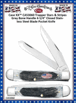 W.R. Case & Sons Cutlery CA53060 Case XX� Trapper Stars & Stripes Gray Bone Handle 4-1/4" Closed Stainless Steel Blade Pocket Knife