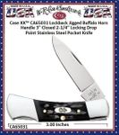 W.R. Case & Sons CutleryCA65031 Case XX Lockback Jigged Buffalo Horn Handle 3" Closed 2-1/4" Locking Drop Point Stainless Steel Pocket Knife