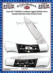 W.R. Case & Sons Cutlery�CA65031 Case XX� Lockback Jigged Buffalo Horn Handle 3" Closed 2-1/4" Locking Drop Point Stainless Steel Pocket Knife