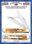 CA65345 Case XX™ Trapper 6.5 Bone Stag Handle Stainless Pocket Knife w/ Clip CA65345 Case XX™ Trapper 6.5 Bone Stag Handle Stainless Pocket Knife w/ Clip