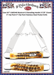CA65346 Case XX� Muskrat 6.5 BoneStag Handle 3-7/8" Closed 3" Clip Point 3" Clip Point Stainless Steel Pocket Knife 