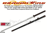 Dragon King SD13790 The Taotie Jian Longsword From The Neolithic Age by Dragon King 37 3/4" Forged High  Carbon Steel Blade 12 1/2" Wood Core Handle Black Lacquered Wood Core Scabbard
