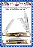 W.R. Case & Sons Cutlery CaseXX CA00178 Small Stockman Genuine India Stag Handle 2-5/8" Closed 2" Clip 1-1/2" Sheepfoot Coping 1-1/2" Pen Blades Slipjoint Pocket Knife