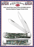 W.R. Case & Sons Case Cutlery CA12000 CASE XX Genuine Abalone Trapper Pocket Knife