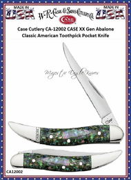 W.R. Case & Sons Case Cutlery CA-12002 CASE XX Gen Abalone Classic American Toothpick Pocket Knife W.R. Case & Sons Case Cutlery CA-12002 CASE XX Gen Abalone Classic American Toothpick Pocket Knife