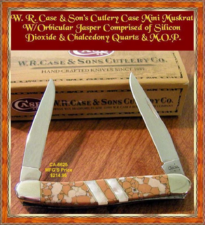 Case Cutlery CA-6625 Case M.O.P. & Case Snow Leopard Jasper Mini Muskrat Knife