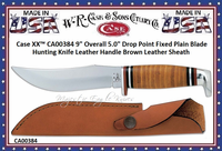 Case Cutlery CA384 Stacked Leather Fixed Blade Hunter