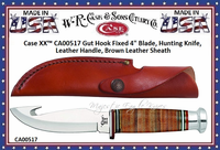 Case Cutlery CA517 Stacked Leather Gut Hook Skinner