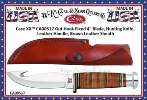 Case Cutlery CA517 Stacked Leather Gut Hook Skinner