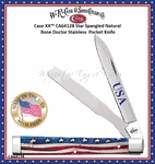 Case Cutlery CA64128 CaseXX Star Spangle Patriotic Embellished Smooth Bone Doctors Knife