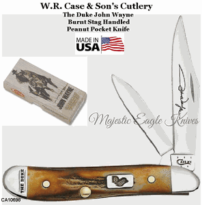 Case & SonS Cutlery CA10698 John Wayne Genuine Stag Handle Peanut Knife