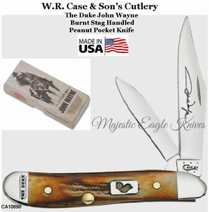 Case & SonS Cutlery CA10698 John Wayne Genuine Stag Handle Peanut Knife