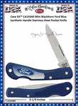 Case XX� CA14340 Mini Blackhorn Ford Blue Synthetic Handle Stainless Steel Pocket Knife 
