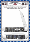 Case XX™ CA47491 Case XX™ Mini Trapper Blue Curly Oak Wood Handle 3-1/2" Closed 2-3/4" Wharncliffe Blade Stainless Steel Pocket Knife Case XX™ CA47491 Case XX™ Mini Trapper Blue Curly Oak Wood Handle 3-1/2" Closed 2-3/4" Wharncliffe Blade Stainless Steel Pocket Knife