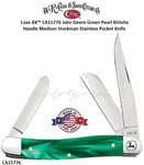 W.R. Case & Sons Cutlery CA15776 Case XX� John Deere Green Pearl Kirinite Medium Stockman Stainless Pocket Knife