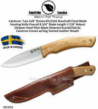 Casstrom "Lars Falt" Knives KS13101 Bushchraft Fixed Blade Hunting Knife Sleipner/Scandi/Oak Comes w/Veg Tanned Leather Sheath Casstrom "Lars Falt" Knives KS13101 Bushchraft Fixed Blade Hunting Knife Sleipner/Scandi/Oak Comes w/Veg Tanned Leather Sheath