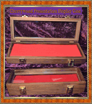 Cherry Wood Medium Glass Top Vacuum Sealed Red Velvet Lined Presentation Display Case