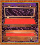 Cherrywood Large Glass Top Vacuum Sealed Red Velvet Lined Presentation Display Case