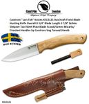 Casstrom "Lars Falt" Knives KS13121 Buschraft Fixed Blade Hunting Knife Scandi/Oak/Firesteel Handles Veg Tanned Sheath w/Matching Firesteel Casstrom "Lars Falt" Knives KS13121 Buschraft Fixed Blade Hunting Knife Scandi/Oak/Firesteel Handles Veg Tanned Sheath w/Matching Firesteel