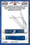 W.R. Case & Sons Cutlery CA10720 Case XX John Wayne Mini Trapper Embellished Smooth Navy Blue Bone Handle 3-1/2" Closed 2-3/4" Clip 2-3/4" Spey Blade Stainless Steel Pocket Knife W.R. Case & Sons Cutlery CA10720 Case XX John Wayne Mini Trapper Embellished Smooth Navy Blue Bone Handle 3-1/2" Closed 2-3/4" Clip 2-3/4" Spey Blade Stainless Steel Pocket Knife