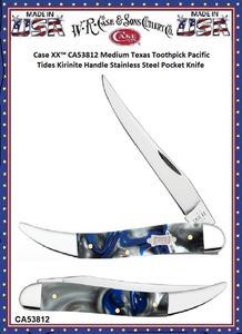 W.R. Case & Sons Cutlery CA53812 Case XX Medium Texas Toothpick Pacific Tides Kirinite Handle Stainless Steel Pocket Knife 