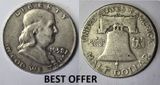 Collectible U.S.A. Coin's 1958-D Franklin Half Dollar Collectible U.S.A. Coin's 1958-D Franklin Half Dollar