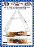 W.R. Case & Sons Cutlery CA10798 Case XX™ Muskrat Jigged Amber Bone Handle Stainless Steel Pocket Knife W.R. Case & Sons Cutlery CA10798 Case XX™ Muskrat Jigged Amber Bone Handle Stainless Steel Pocket Knife