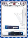 W.R. Case & Sons Cutlery CA2798 Case XX Razor Jack Rogers Jig Navy Blue Bone Handle Stainless Steel Pocket Knife  