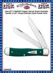 W.R. Case & Son's Cutlery CA64530 Case XX Trapper Spruce Green Synthetic Handle 4-1/8" Closed Stainless Steel Blade Pocket Knife