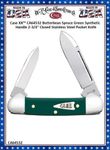 W.R. Case & Son's Cutlery  CA64532 Case XX Butterbean Spruce Green Synthetic Handle 2-3/4" Closed Stainless Steel Blade Pocket Knife